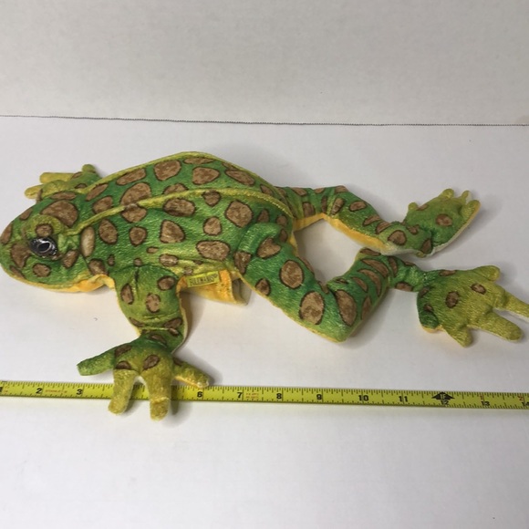 Folkmanis Realistic Leopard Frog Puppet Plush Stuffed Animal Hand Puppet - Picture 7 of 8